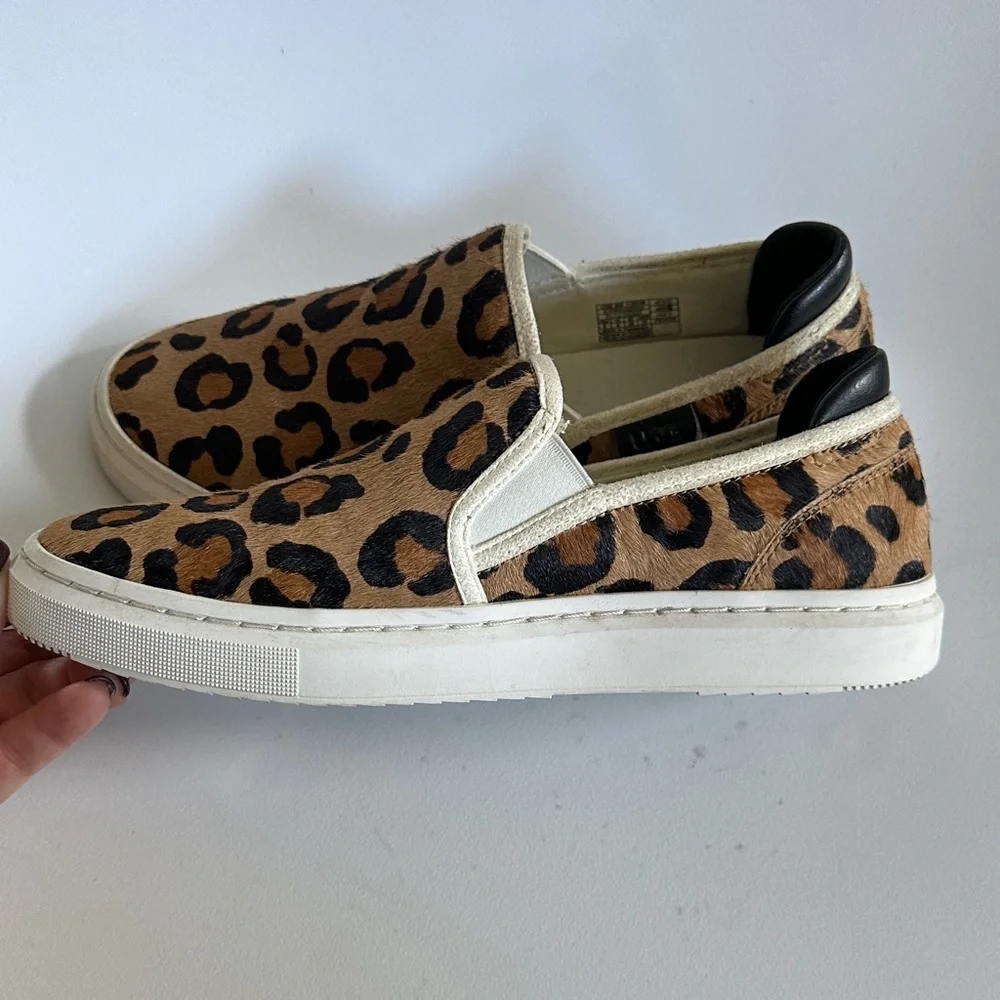 UGG Tan and Black Leopard Slip-On Sneakers - Picture 7 of 8